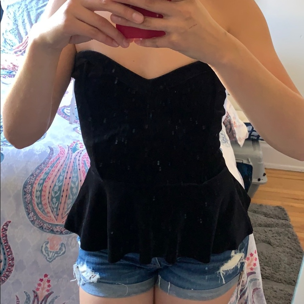 Black Velvet Tube Top!